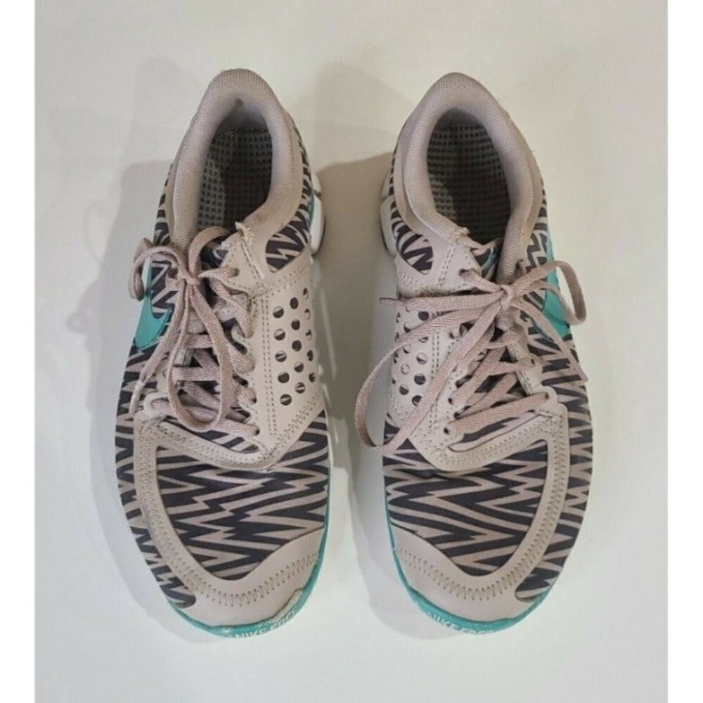 NIKE Women's Free 5.0 V4 Zebra Print Medium Orweood Brown US 7.5